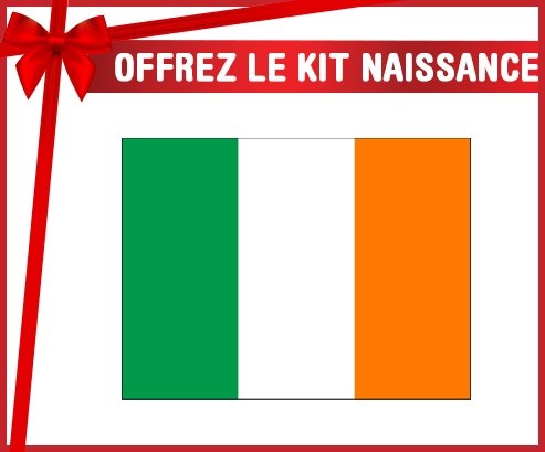 kit naissance bébé personnalisé Drapeau Irlande
