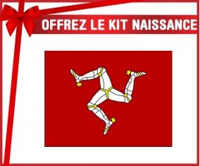 kit naissance bébé personnalisé Drapeau Île de Man