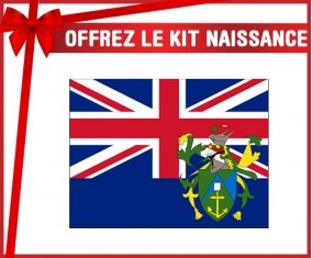 kit naissance bébé personnalisé Drapeau Îles Pitcairn