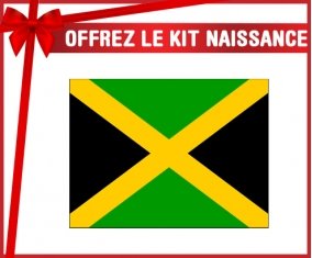 kit naissance bébé personnalisé Drapeau Jamaïque