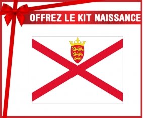 kit naissance bébé personnalisé Drapeau Île à Jersey