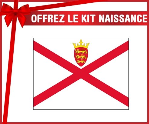 kit naissance bébé personnalisé Drapeau Île à Jersey