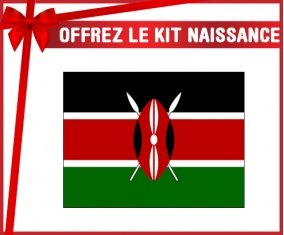 kit naissance bébé personnalisé Drapeau Kenya