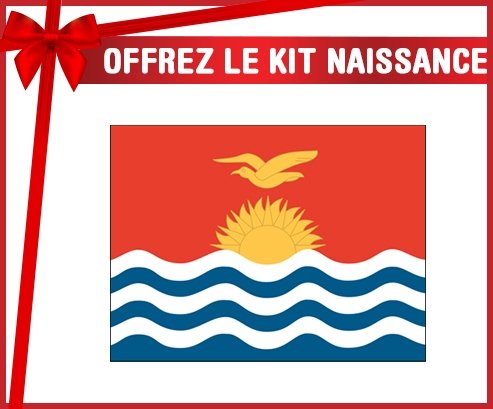 kit naissance bébé personnalisé Drapeau Kiribati