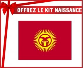 kit naissance bébé personnalisé Drapeau Kirghizistan