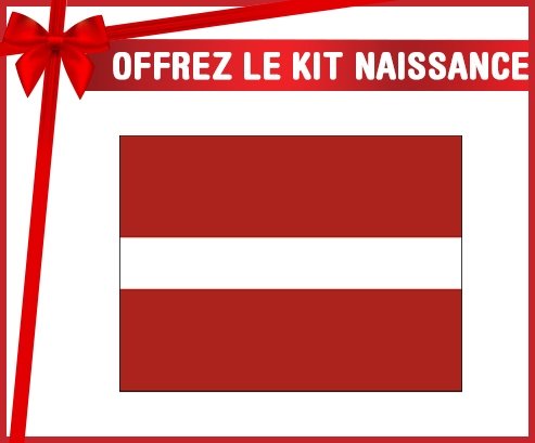 kit naissance bébé personnalisé Drapeau Lettonie
