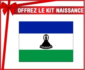 kit naissance bébé personnalisé Drapeau Lesotho