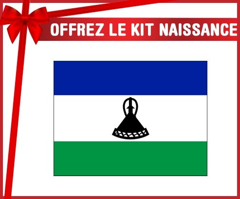kit naissance bébé personnalisé Drapeau Lesotho