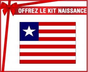 kit naissance bébé personnalisé Drapeau Libéria