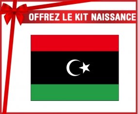 kit naissance bébé personnalisé Drapeau Libye