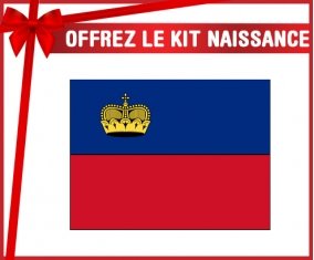 kit naissance bébé personnalisé Drapeau Liechtenstein
