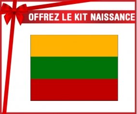 kit naissance bébé personnalisé Drapeau Lituanie