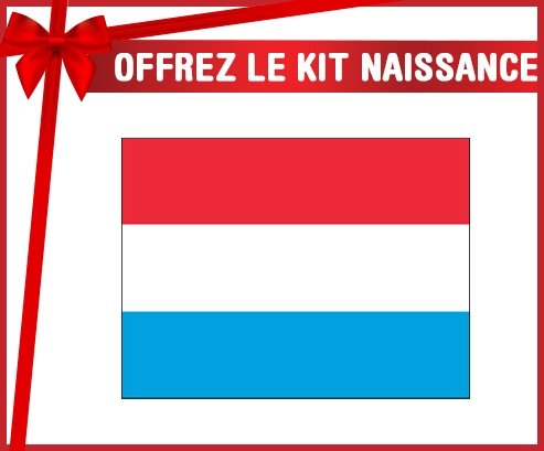 kit naissance bébé personnalisé Drapeau Luxembourg