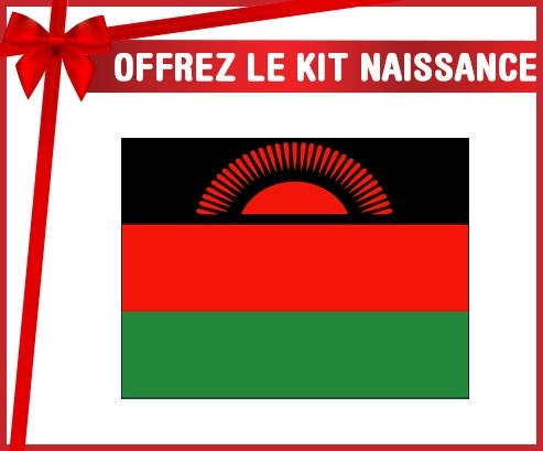 kit naissance bébé personnalisé Drapeau Malawi