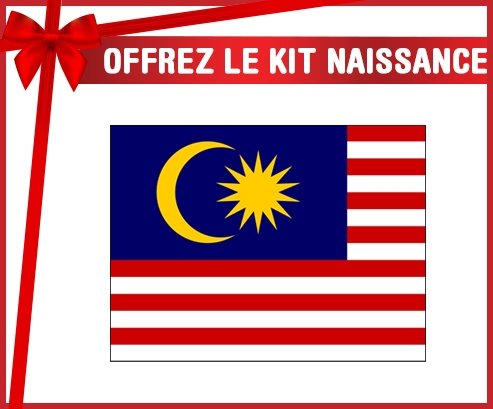 kit naissance bébé personnalisé Drapeau Malaisie
