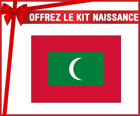 kit naissance bébé personnalisé Drapeau Maldives