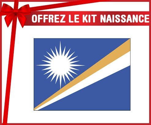kit naissance bébé personnalisé Drapeau Iles Marshall
