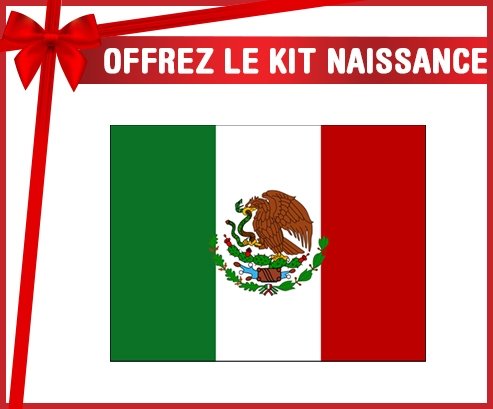 kit naissance bébé personnalisé Drapeau Mexique