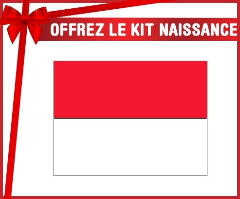 kit naissance bébé personnalisé Drapeau Monaco