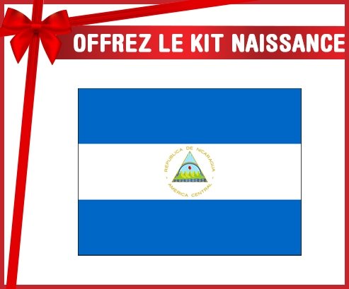 kit naissance bébé personnalisé Drapeau Nicaragua