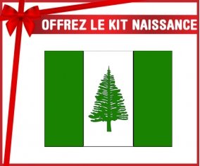 kit naissance bébé personnalisé Drapeau l'ile de Norfolk