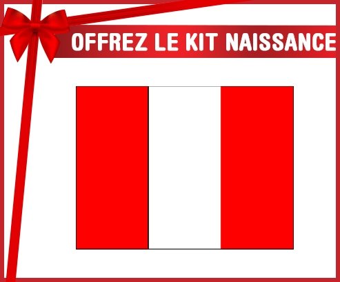 kit naissance bébé personnalisé Drapeau Pérou