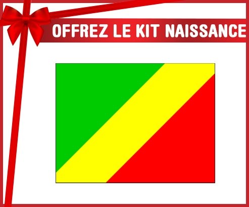 kit naissance bébé personnalisé Drapeau République du Congo