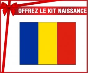 kit naissance bébé personnalisé Drapeau Roumanie