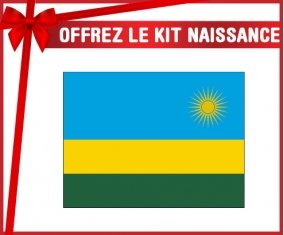 kit naissance bébé personnalisé Drapeau Rwanda