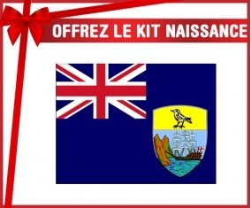 kit naissance bébé personnalisé Drapeau Sainte-Hélène