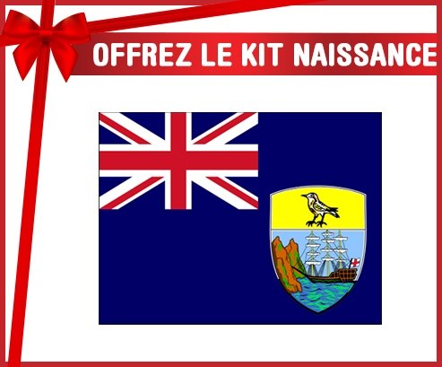 kit naissance bébé personnalisé Drapeau Sainte-Hélène