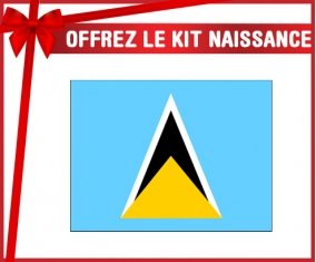 kit naissance bébé personnalisé Drapeau Sainte-Lucie