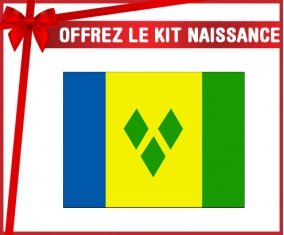 kit naissance bébé personnalisé Drapeau Saint-Vincent-et-les-Grenadines