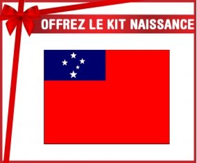 kit naissance bébé personnalisé Drapeau Samoa