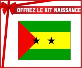 kit naissance bébé personnalisé Drapeau Sao Tomé et Principe