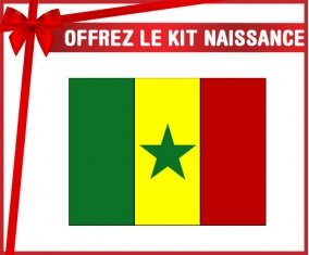 kit naissance bébé personnalisé Drapeau Sénégal