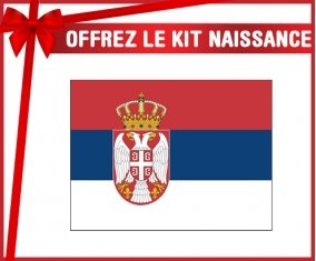 kit naissance bébé personnalisé Drapeau Serbie