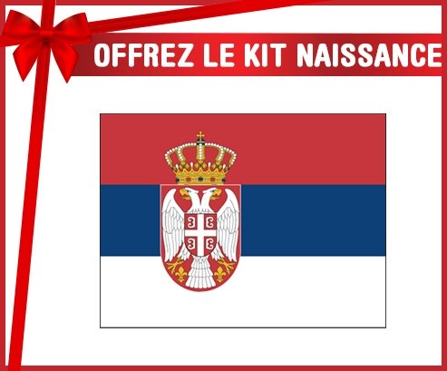kit naissance bébé personnalisé Drapeau Serbie