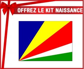kit naissance bébé personnalisé Drapeau les Seychelles