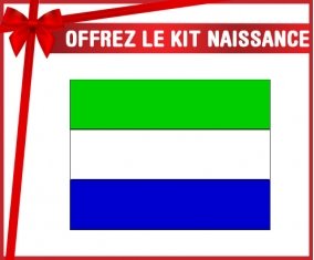 kit naissance bébé personnalisé Drapeau Sierra Leone