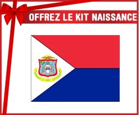 kit naissance bébé personnalisé Drapeau Sint Maarten
