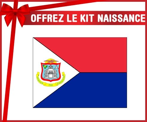 kit naissance bébé personnalisé Drapeau Sint Maarten