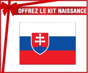 kit naissance bébé personnalisé Drapeau Slovaquie