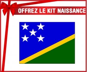 kit naissance bébé personnalisé Drapeau îles Salomon