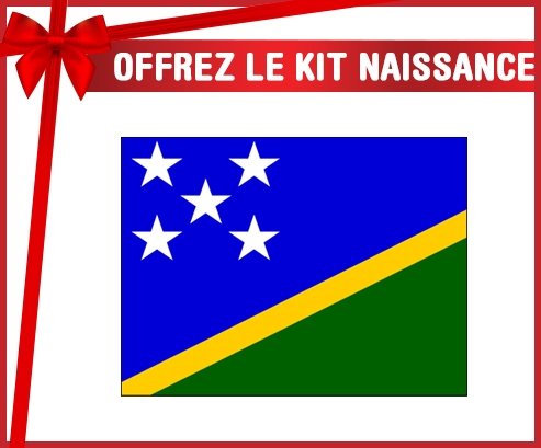 kit naissance bébé personnalisé Drapeau îles Salomon