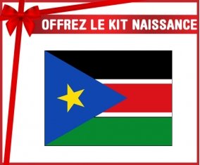 kit naissance bébé personnalisé Drapeau Soudan du sud