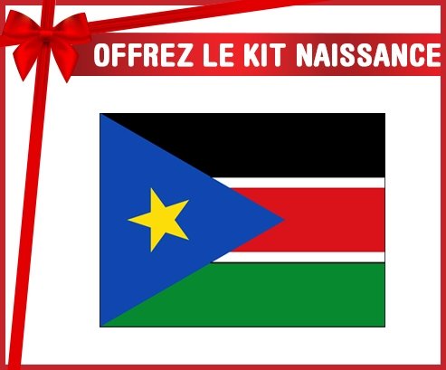 kit naissance bébé personnalisé Drapeau Soudan du sud