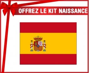 kit naissance bébé personnalisé Drapeau Espagne