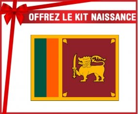 kit naissance bébé personnalisé Drapeau Sri Lanka Srilanka