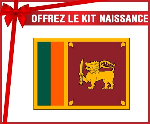 kit naissance bébé personnalisé Drapeau Sri Lanka Srilanka